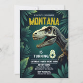 Dinosaur T-rex verjaardagsfeestje Kaart (Voorkant)