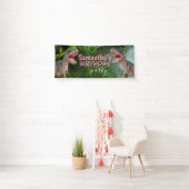 Dinosaur T Rexs Girl Pink Banner (Insitu)