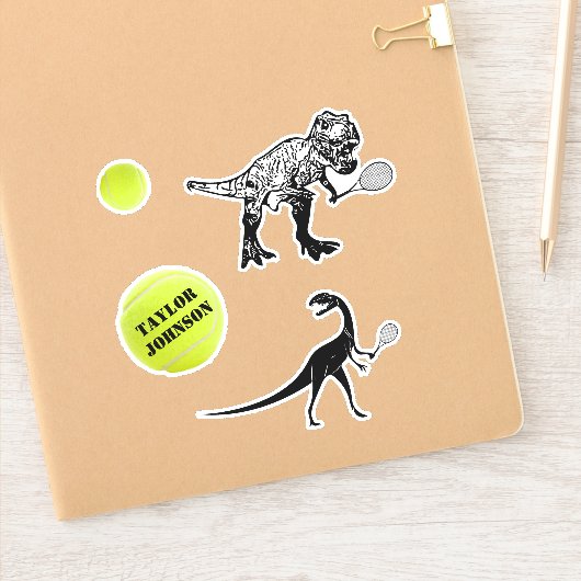 Dinosaur Tennis Sticker Set (Notitieboek)