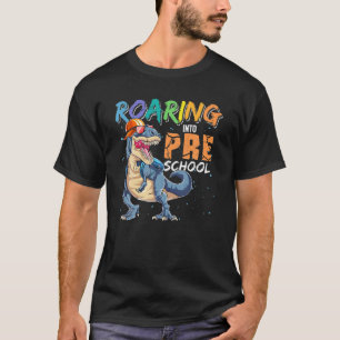 Dinosaur terug naar school die naar de kleuter gaa t-shirt