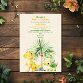 Dinosaur Theme 1st Birthday Party Kaart
