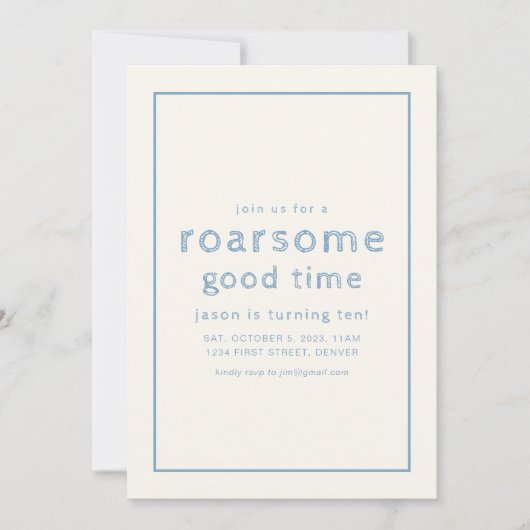 Dinosaur Thème Anniversaire Invitation de fête (Devant)