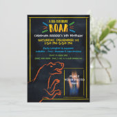 Dinosaur Theme Birthday Uitnodiging (Staand voorkant)