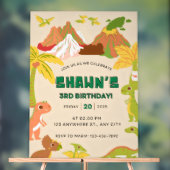 Dinosaur Thème Garçon Anniversaire Fête Invitation (Neutre)