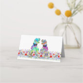 Dinosaur Theme Gay Wedding Wildflower (Achterkant)