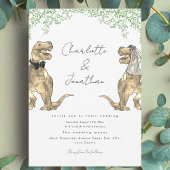 Dinosaur Theme Huwelijksuitnodiging Kaart