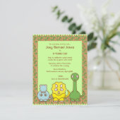 Dinosaur Thème Invitation à la fête d'anniversaire (Debout devant)