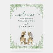 Dinosaur thème Mariage Bienvenue (Recto)