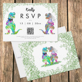 Dinosaur Thème Mariage Code QR Réponse
