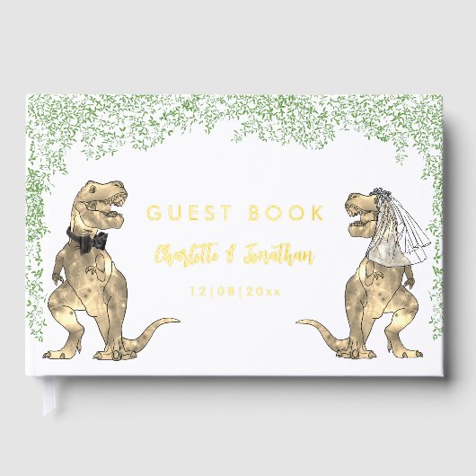 Dinosaur Thème Mariage Gold Foil (Recto)
