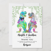 Dinosaur Thème Mariage Merci (Devant)