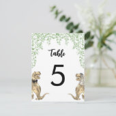 Dinosaur Thème Mariage Numéro de table personnalis (Debout devant)