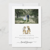 Dinosaur Thème Mariage Photo Merci (Dos)