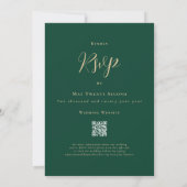Dinosaur Thème Mariage QR code Invitation (Dos)