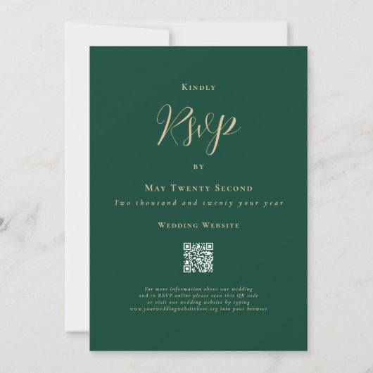 Dinosaur Thème Mariage QR code Invitation (Dos)
