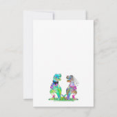 Dinosaur Thème Mariage Réponse QR Code (Dos)