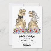 Dinosaur Theme Wedding Bedankt (Voorkant)