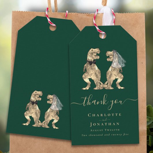 Dinosaur Theme Wedding Bedankt Cadeaulabel