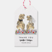 Dinosaur Theme Wedding Bedankt Cadeaulabel (Voorkant)