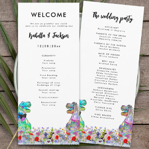 Dinosaur Theme Wedding Day Programma