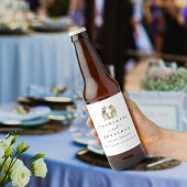 Dinosaur Theme Wedding gepersonaliseerd Bier Etiket