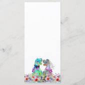 Dinosaur Theme Wedding Kleurrijke Wildflower Menu (Achterkant)