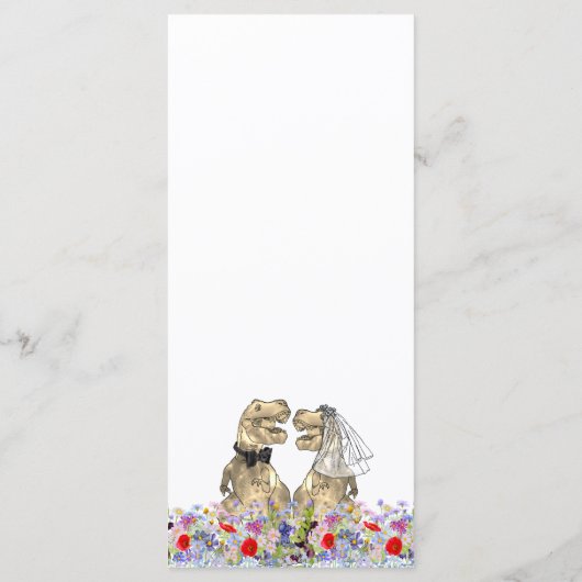 Dinosaur Theme Wedding Menu (Achterkant)