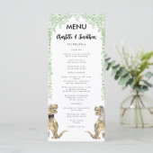 Dinosaur Theme Wedding Menu (Staand voorkant)