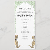 Dinosaur Theme Wedding Programma (Voorkant)