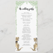 Dinosaur Theme Wedding Programma (Achterkant)
