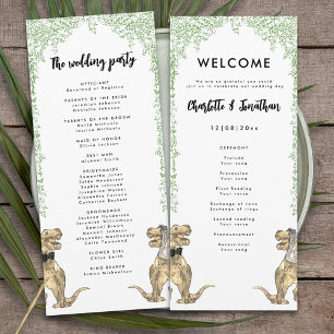 Dinosaur Theme Wedding Programma