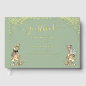 Dinosaur Theme Wedding Sage Green Gold (Recto)