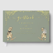 Dinosaur Theme Wedding Sage Green Gold (Recto)