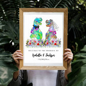 Dinosaur Theme Wedding Welkom Poster