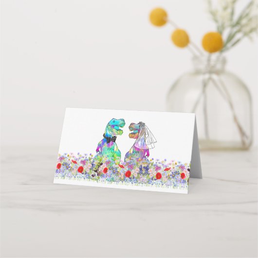 Dinosaur Theme Wedding Wildflower (Achterkant)