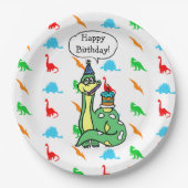 Dinosaur Thmed Birthday Borden Papieren Bordje (Voorkant)