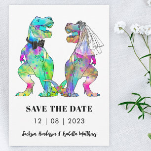 Dinosaur ThMED Wedding Save The Date