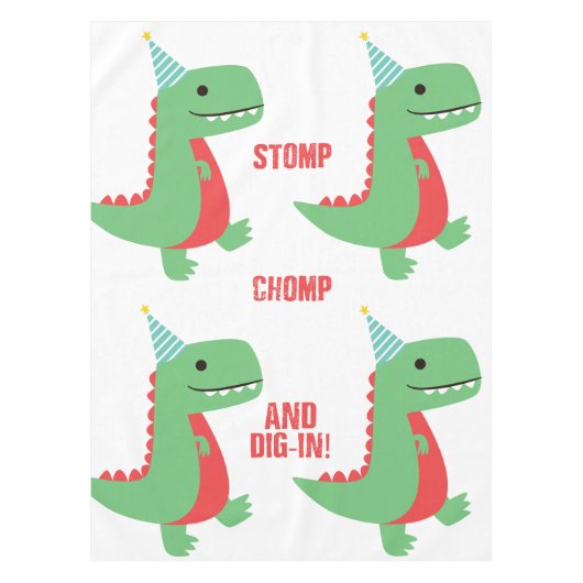 Dinosaur Threadtable Cloth for Birthday Party Tafelkleed (Voorkant)