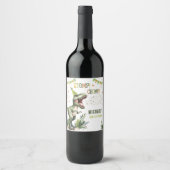 Dinosaur Three Rex 3rd Birthday Party Wijn Etiket (Voorkant)