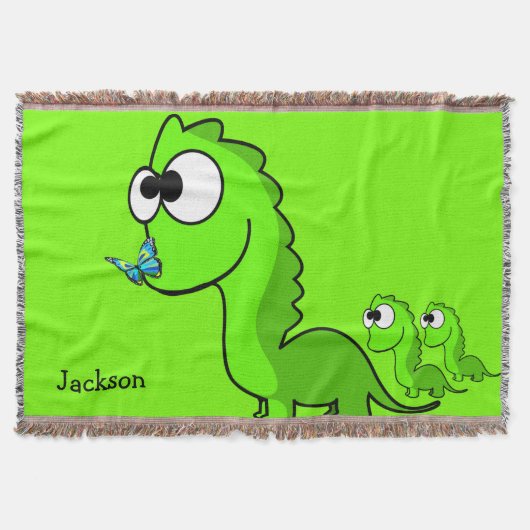 Dinosaur Throw Blanket Deken (Voorkant)