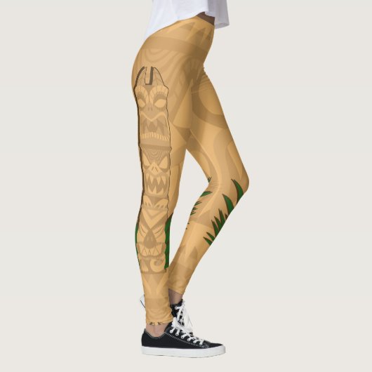 Dinosaur Tiki Totem Leggings (Rechts)