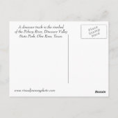 Dinosaur Trails en Texas 2 carte postale (Dos)