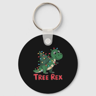 Dinosaur Tree Rex Christmas Mannen Boys Kinder Peu Sleutelhanger