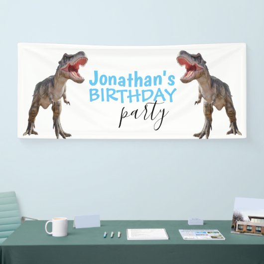 Dinosaur Trex Boy Blue Banner (Beurs)