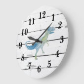 Dinosaur Trex Decor Rustic Shiplap Large Clock Grote Klok (Hoek)