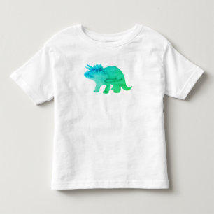 Dinosaur Triceratops Neon Painting Kinder Shirts