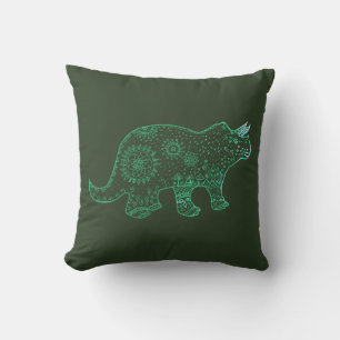 Dinosaur, Triceratops tekening Cushion Kussen