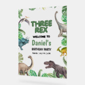 Dinosaur Trois rex Anniversaire Invitation T Rex P (Angle)
