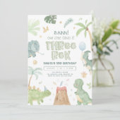 Dinosaur troisième invitation anniversaire (Debout devant)
