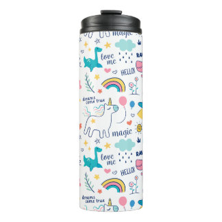 Dinosaur Tumbler, geïsoleerd Tumbler, regenboogsch Thermosbeker